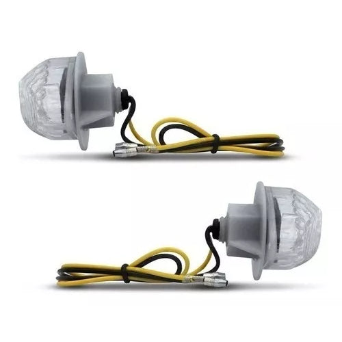 Par Pisca Carenado Cristal Modelo Parafuso Universal Carenagem