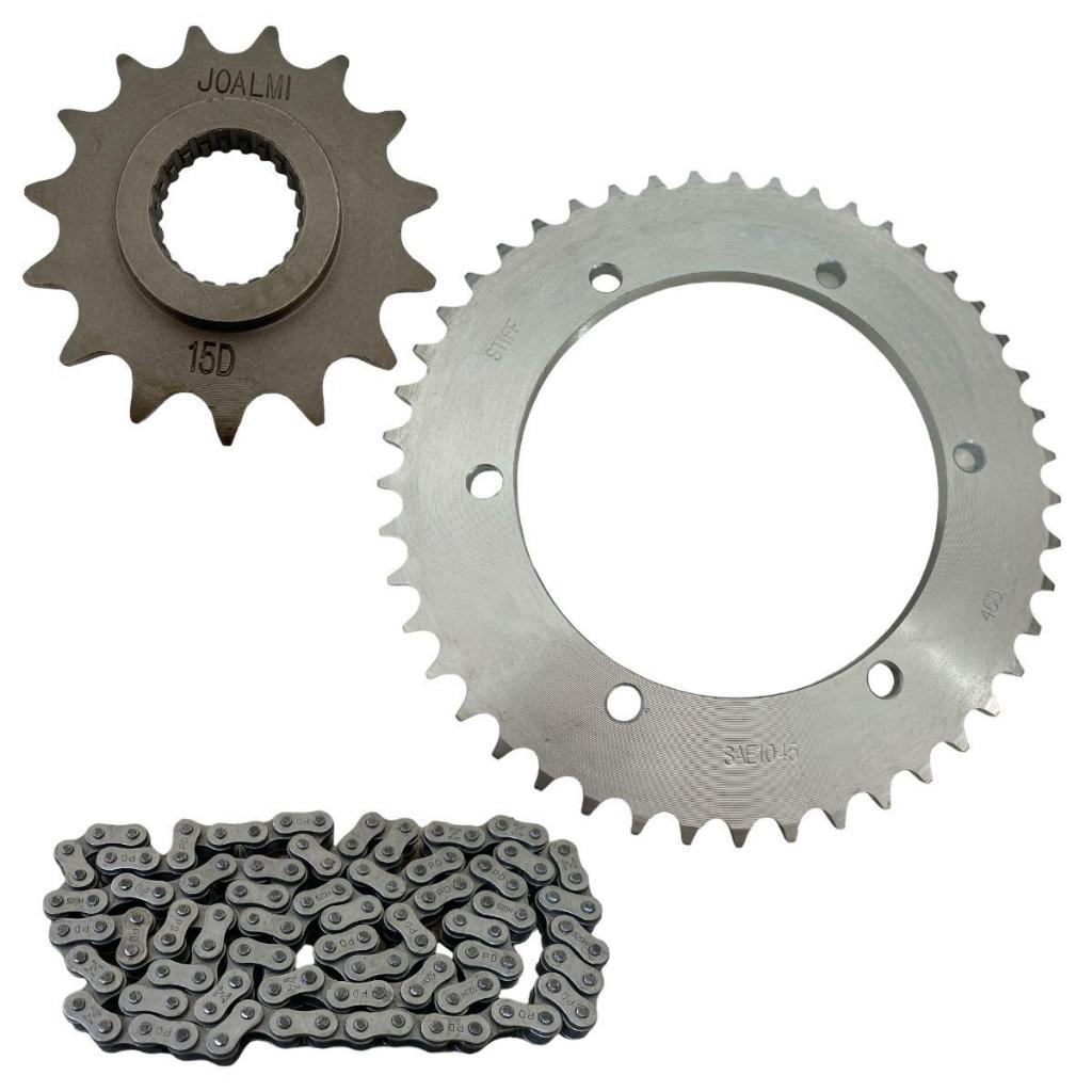 Kit Relação Transmissão Yamaha Xtz 250 Lander 2005 Até 2008 Aço 1045