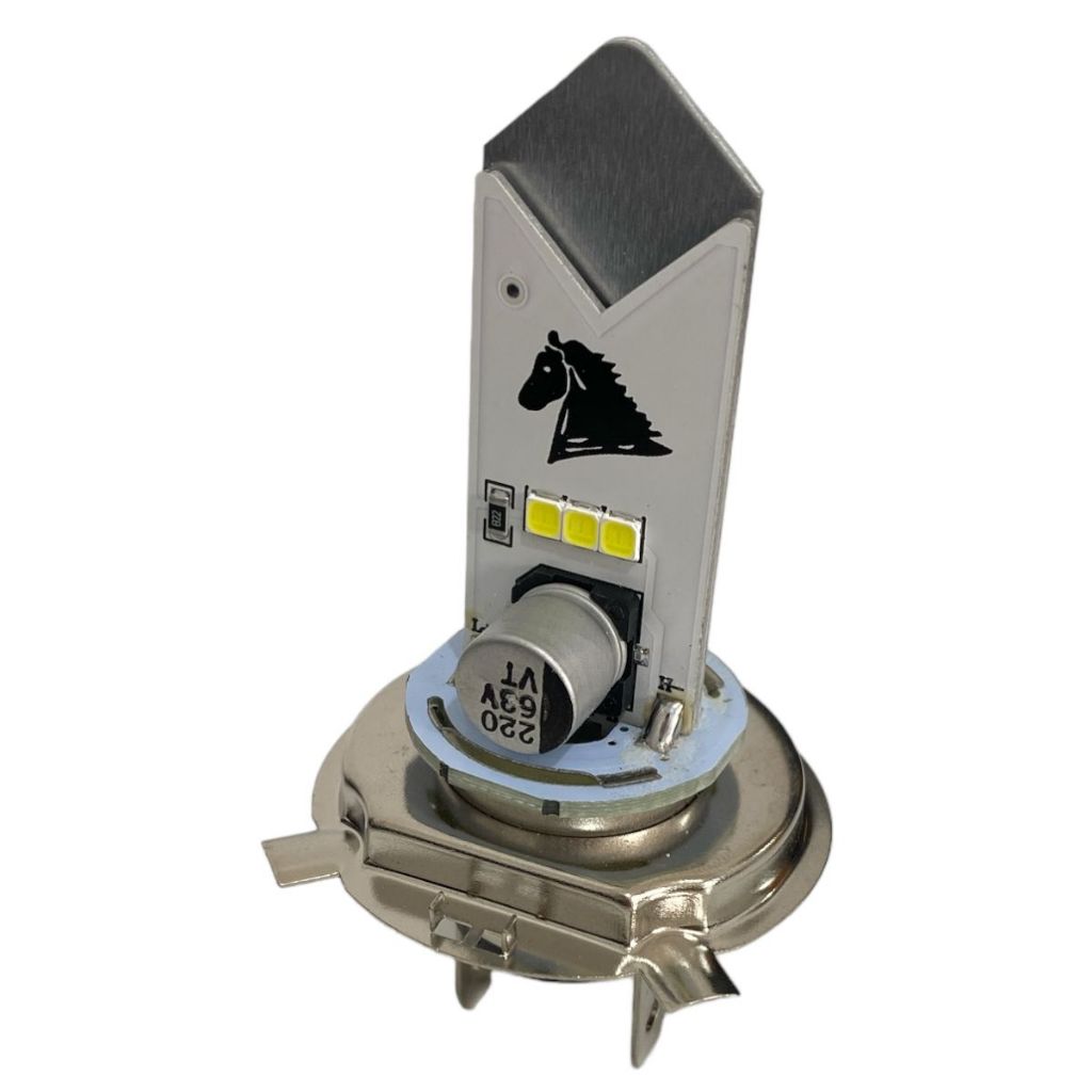 Lâmpada Farol Led Stallion Cavalinho 6500k Moto Cg Titan Cb 300 Xre Ybr H4 Universal