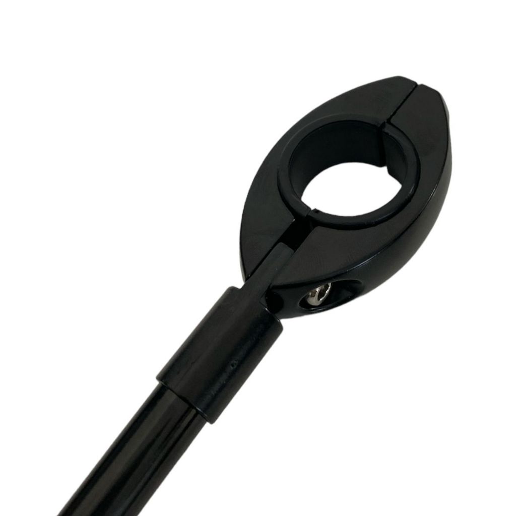 Antena Corta Pipa Guidão Linha Proteção Motoqueiro Aço Inox Preta Cromada