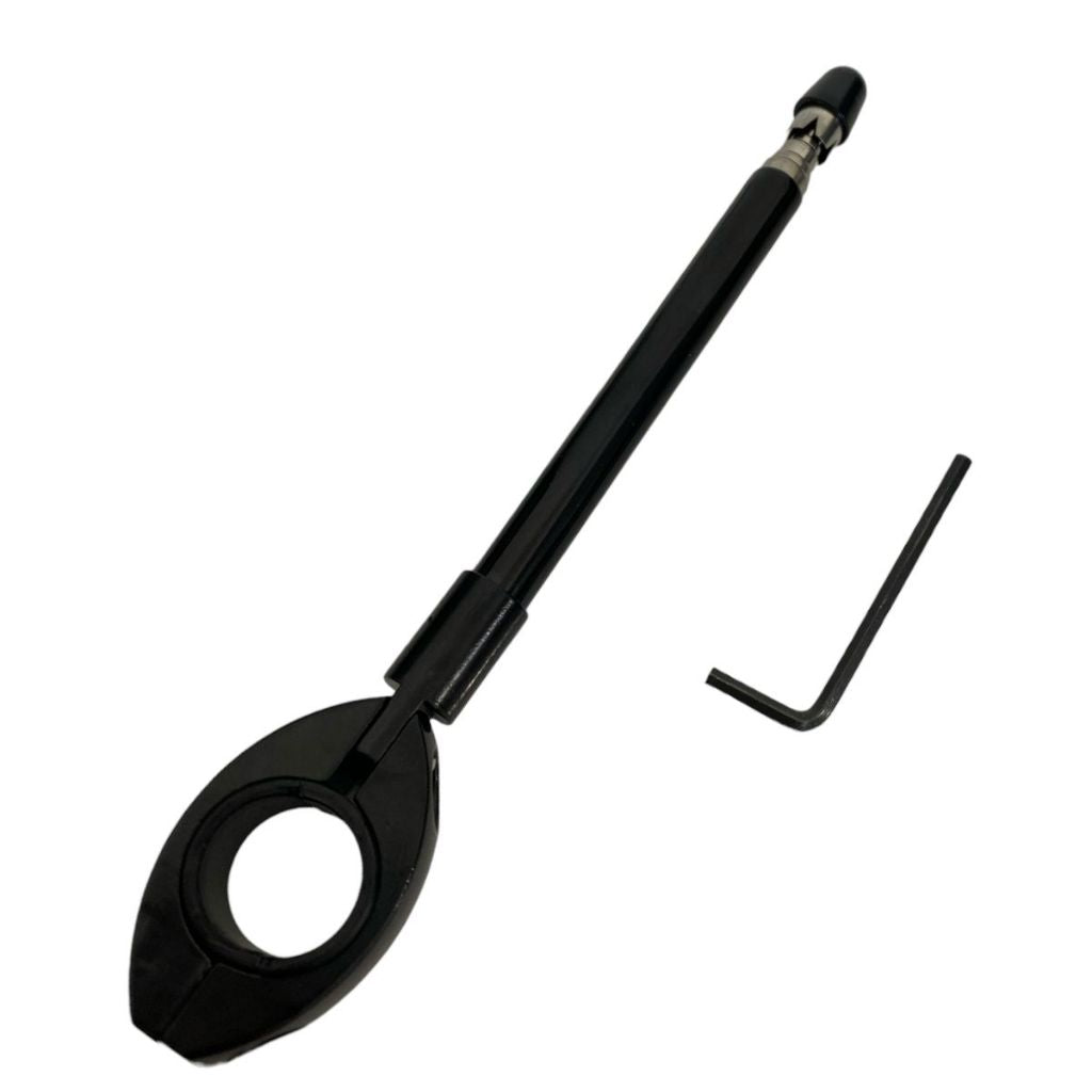 Antena Corta Pipa Guidão Linha Proteção Motoqueiro Aço Inox Preta Cromada