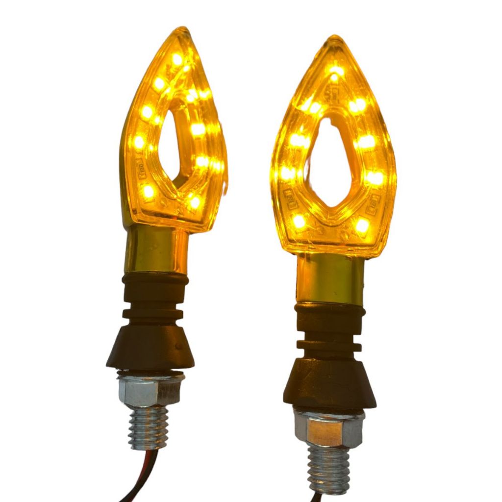 1x Par De Pisca Flexa Vazado Sera De Led Universal Factor Fazer Titan Cb 300
