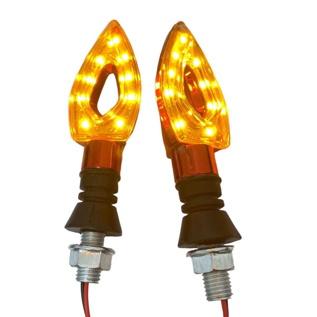 1x Par De Pisca Flexa Vazado Sera De Led Universal Factor Fazer Titan Cb 300