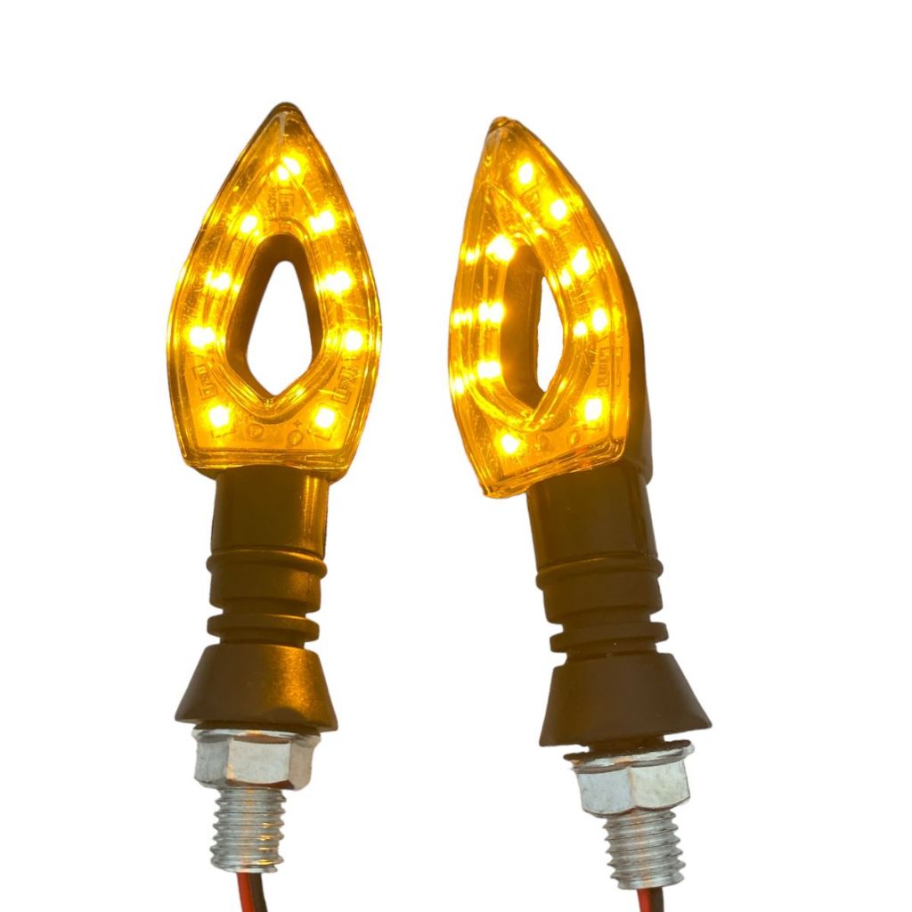 1x Par De Pisca Flexa Vazado Sera De Led Universal Factor Fazer Titan Cb 300