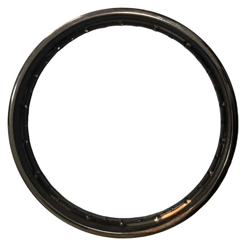 Aro De Ferro Traseiro 18 X 185 Cg Fan Titan 125 1994 Em Diante Preto Brilhante