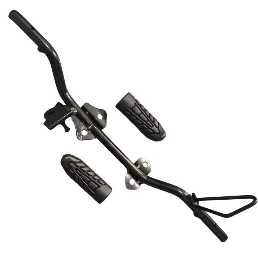Estribo Convencional Maciço C/ Borracha Do Estribo Titan 160 / Fan 160 / Start 160 Com Suporte