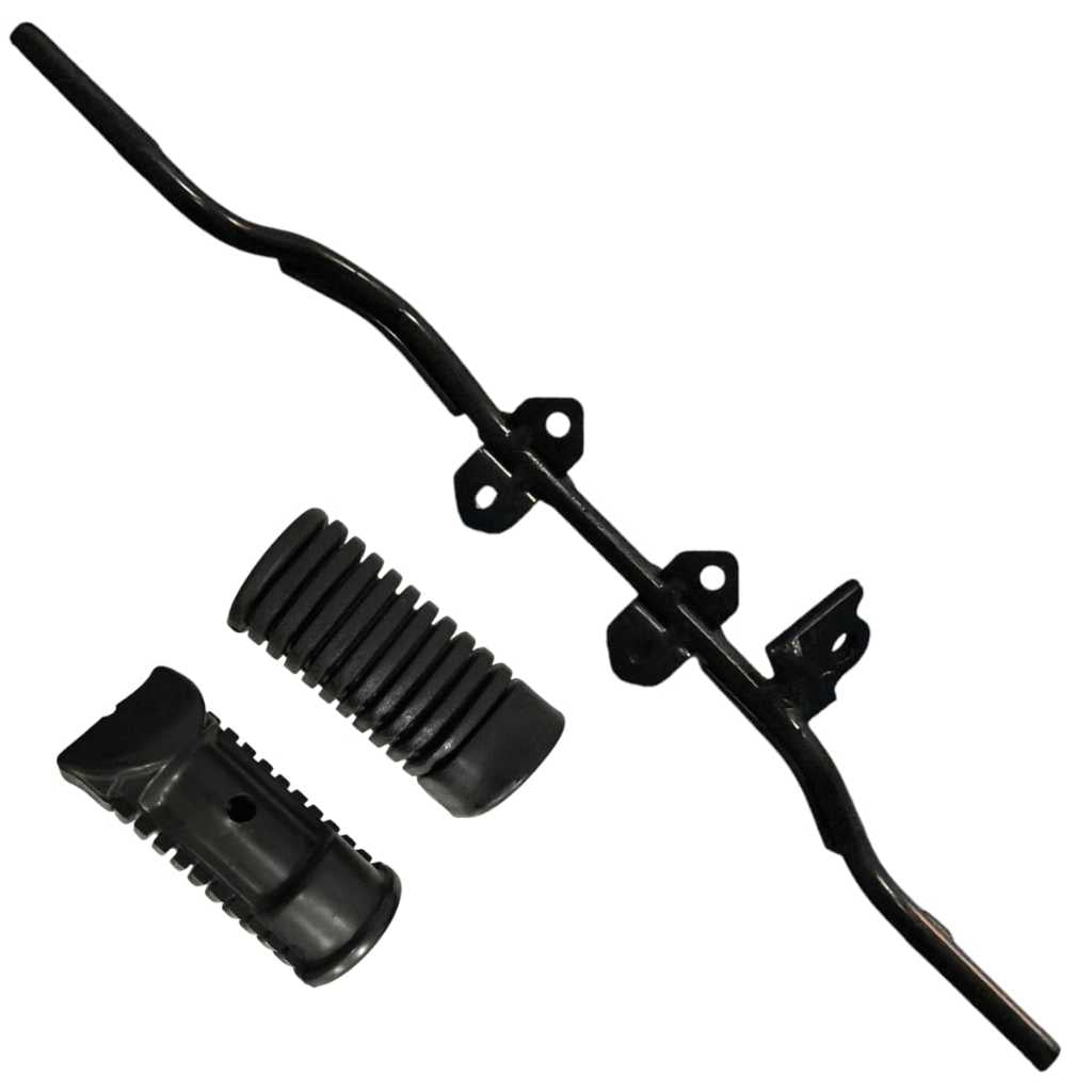Estribo Completo Maciço Convencional + Borracha Pop 100 Até 2015 Mod Original