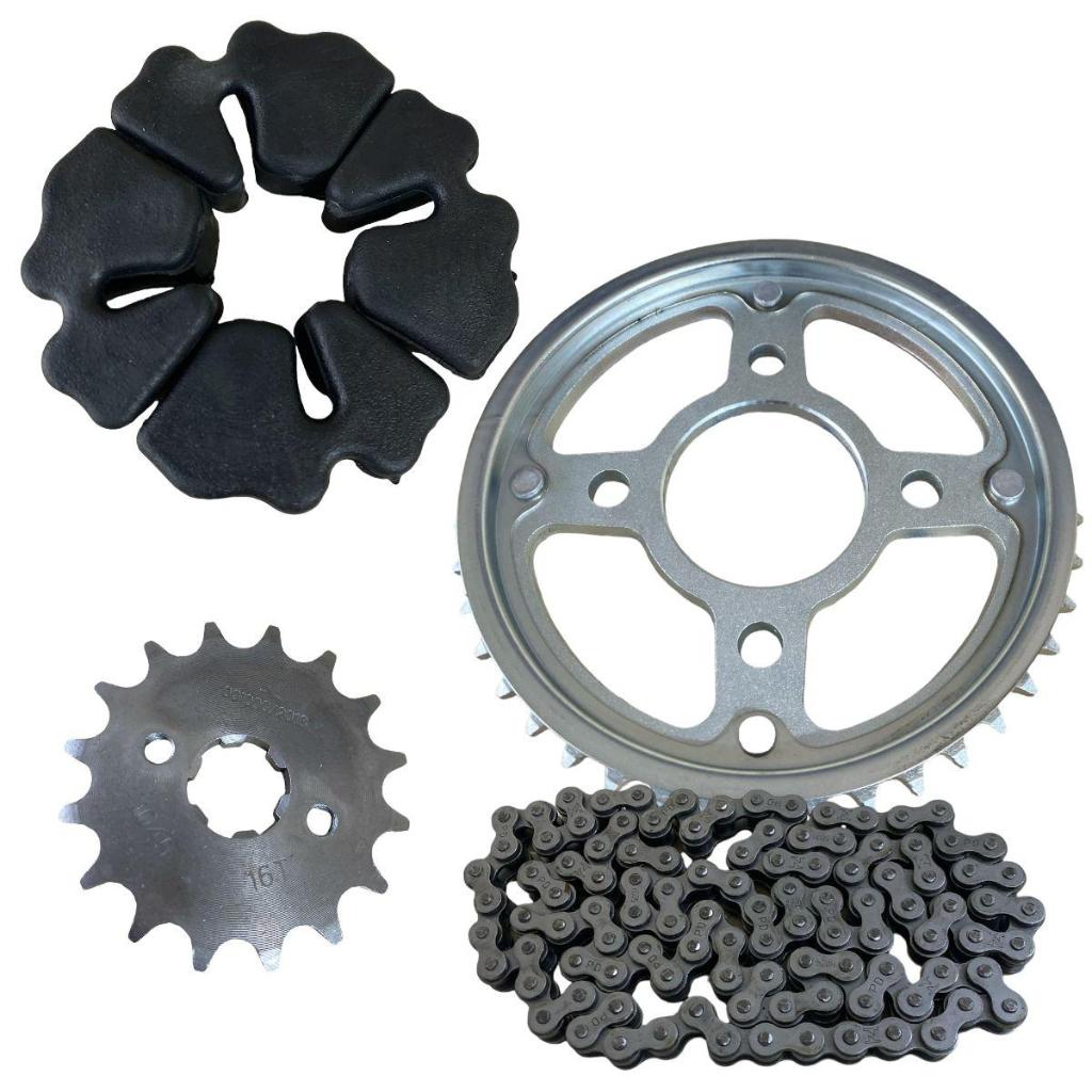 Kit Relação Honda Cg Titan Fan 150 Sem Retentor Aço 1045 C/ Coxim