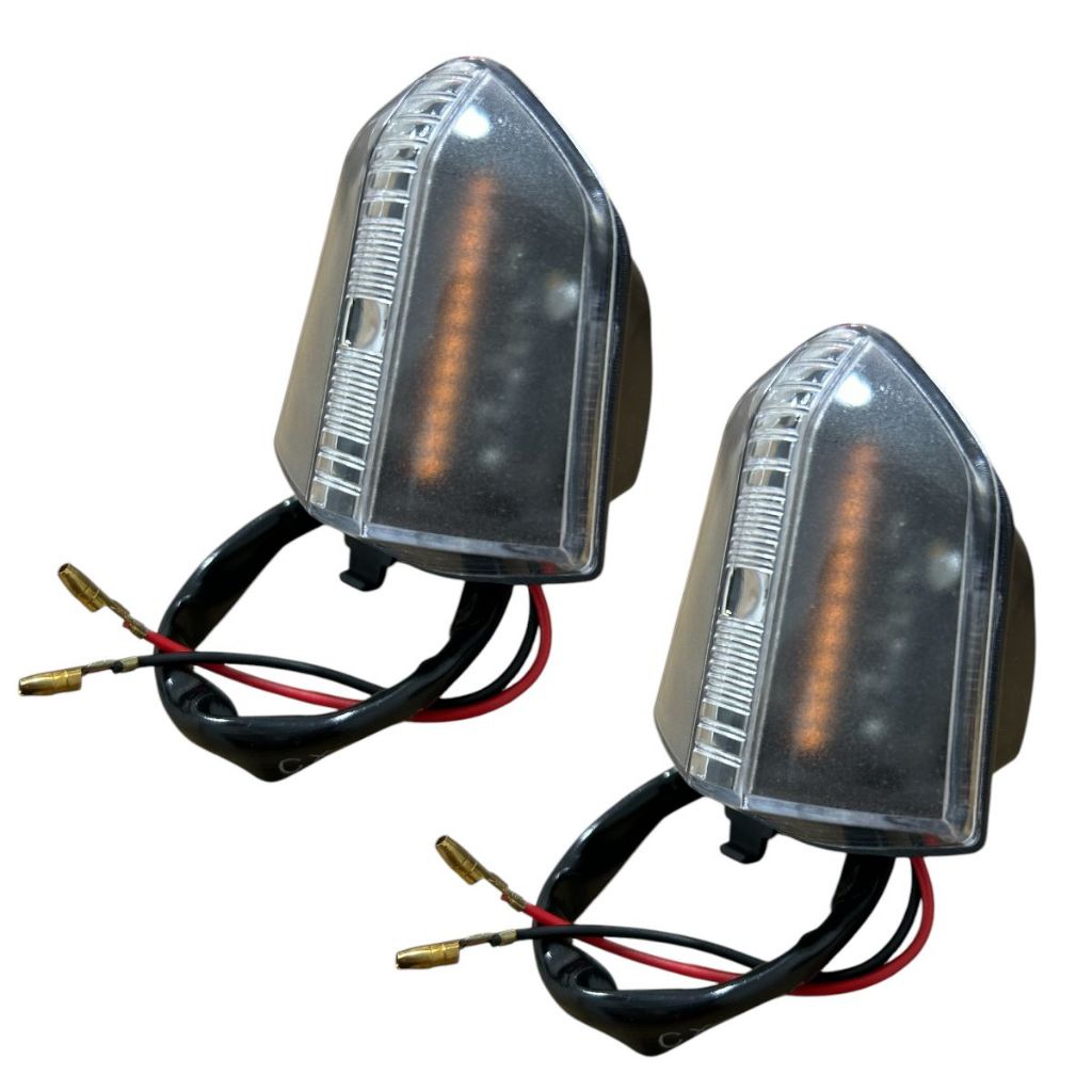 2x Pares Pisca De Led Lente Cristal Honda Pop 110i 2016 Até 2024