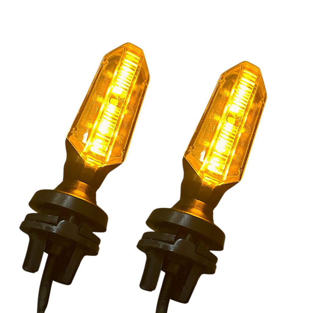 2 Pares Pisca De Led Modelo Cb 250F Titan Fan Start 160 Com Led Drl Azul