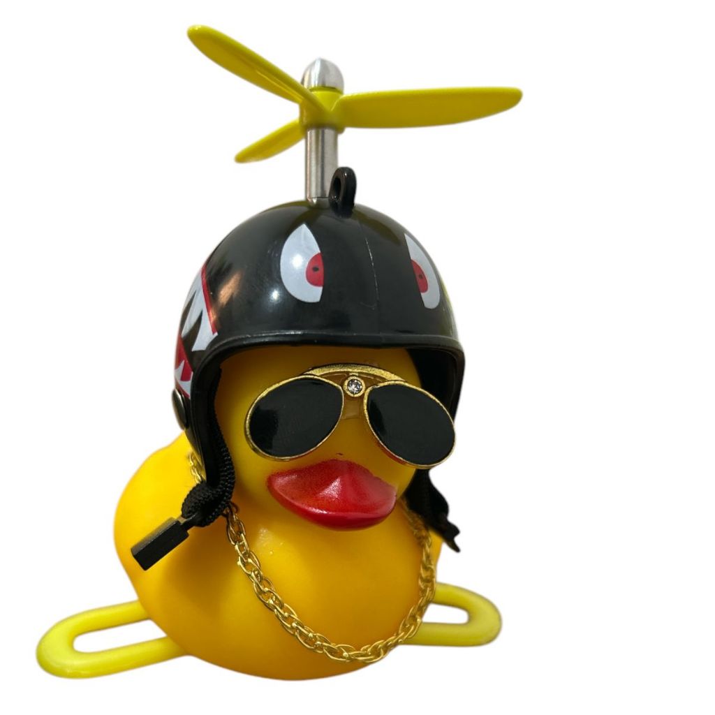 Pato De Motoqueiro Enfeite Ciclista Universal Encaixe De Guidão