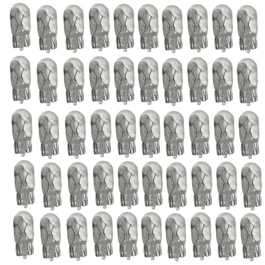 50 Unidades De Lampadas Cristal Pingo P/ Painel T10 12V 3W