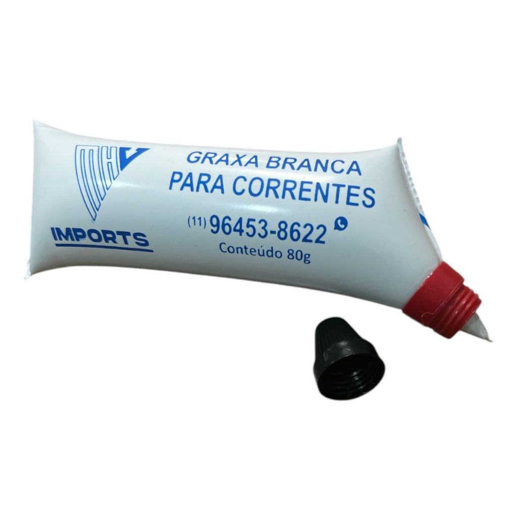 Kit Com 5x Graxa Lubrificante Para Corrente De Transmissão Branca