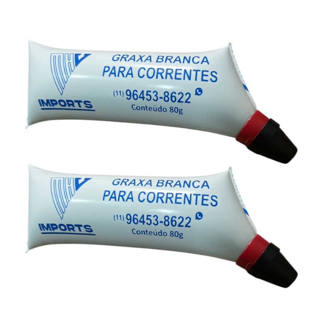 Kit Com 5x Graxa Lubrificante Para Corrente De Transmissão Branca