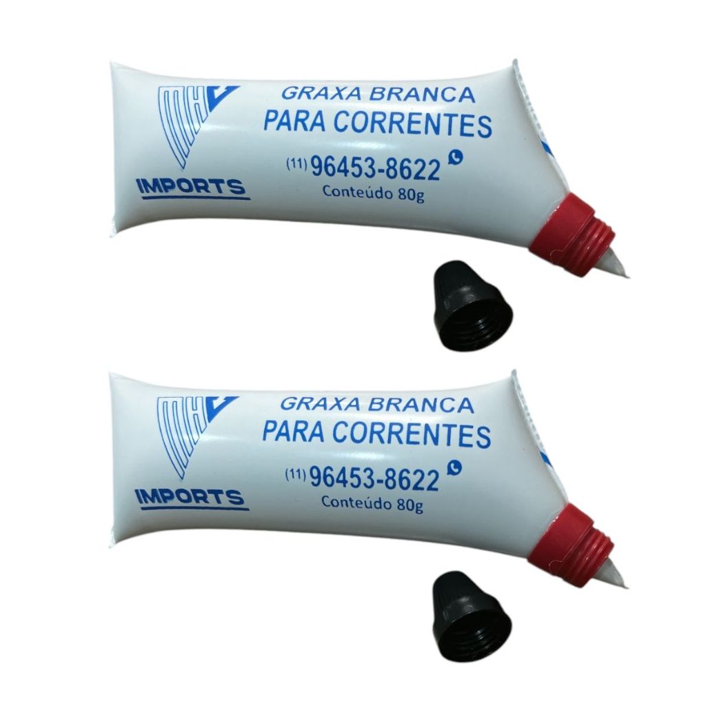 Kit Com 5x Graxa Lubrificante Para Corrente De Transmissão Branca