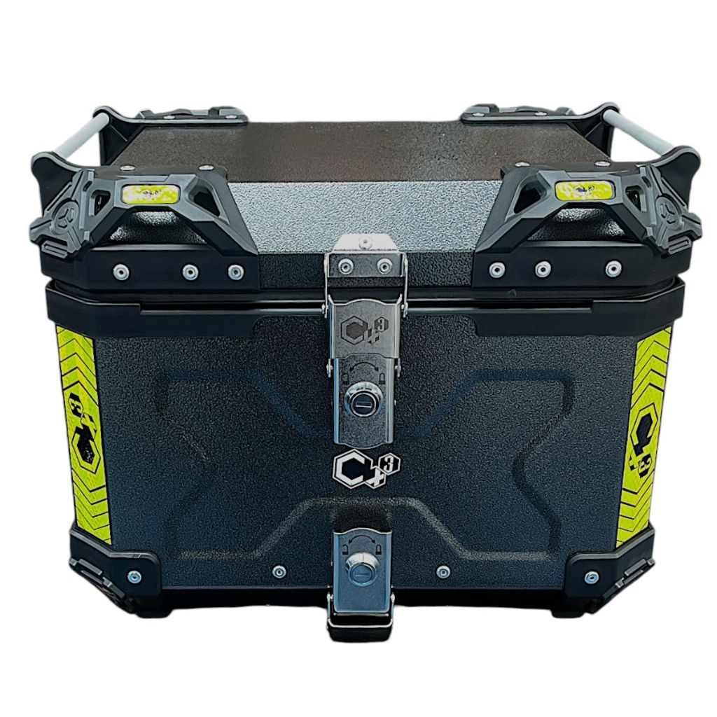 Bauleto Bau Aluminio Titanium C/Forração P/Moto Traseiro Universal