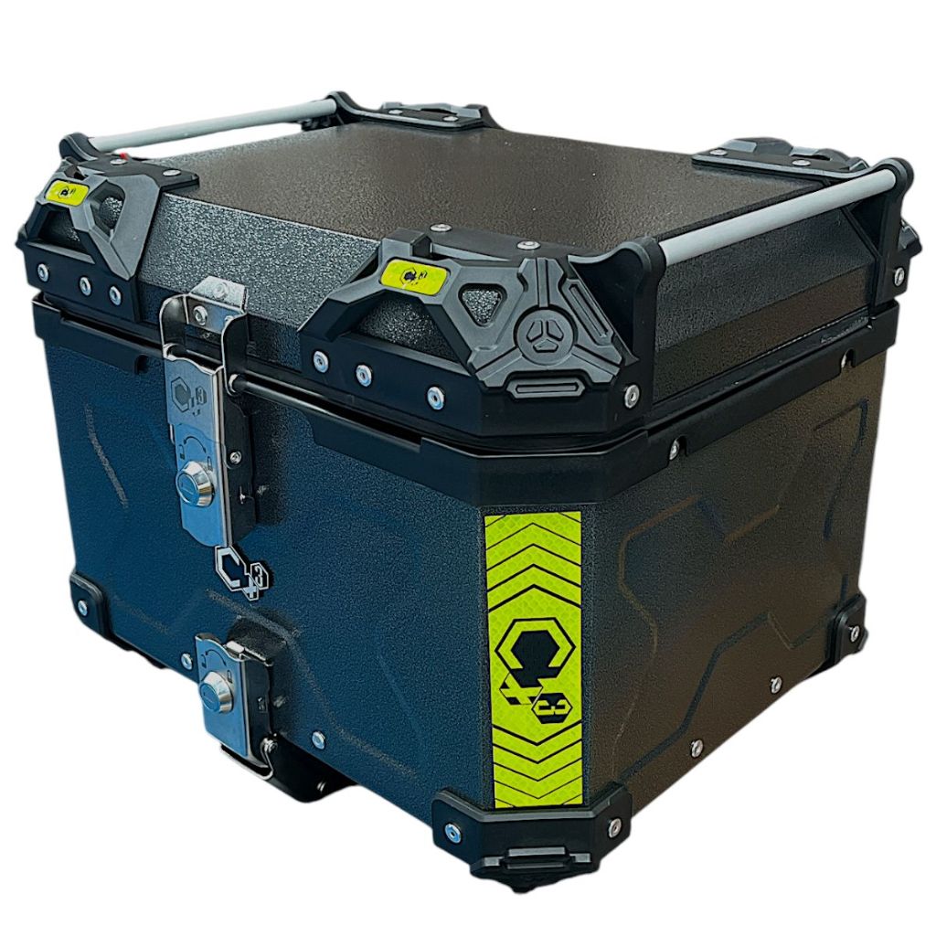 Bauleto Bau Aluminio Titanium C/Forração P/Moto Traseiro Universal