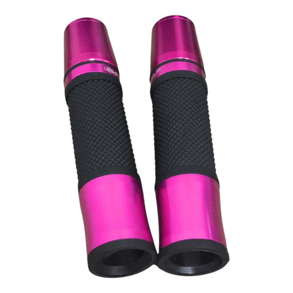Manopla Roxa/Rosa Com Peso Longo Moto Esportiva Aluminio Tipo  Universal 22mm