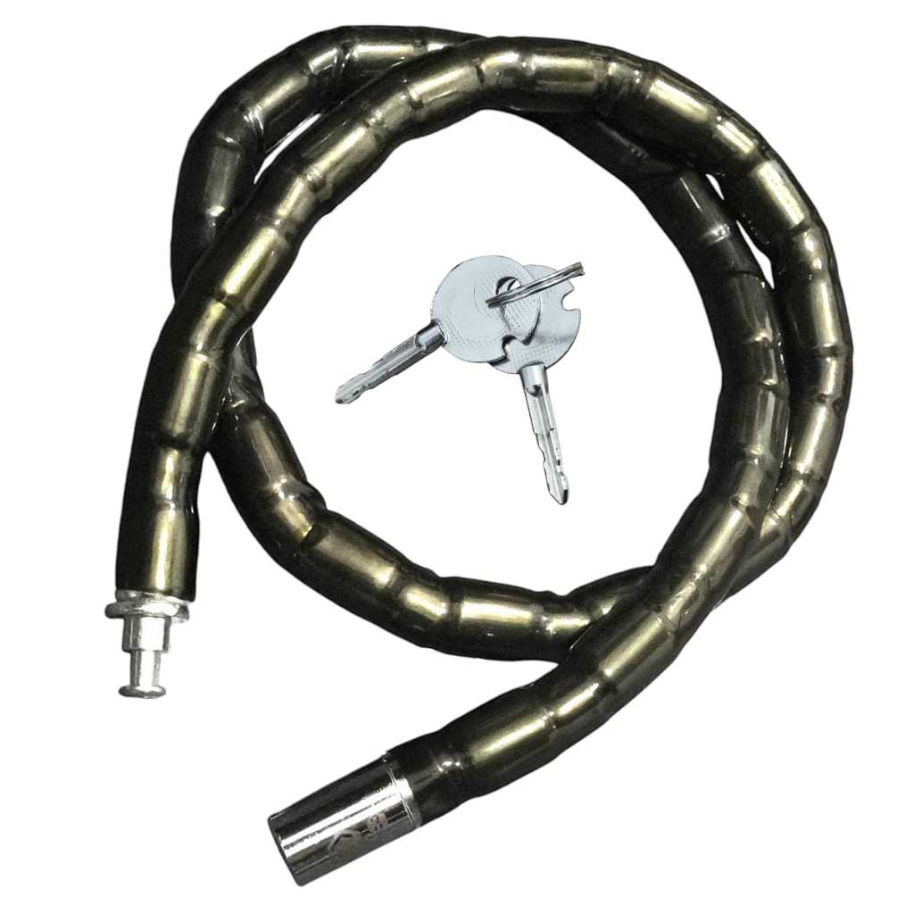 Trava Cadeado Articulado 1,2m 22mm Para Moto Estepe Bike Corrente Anti Furto