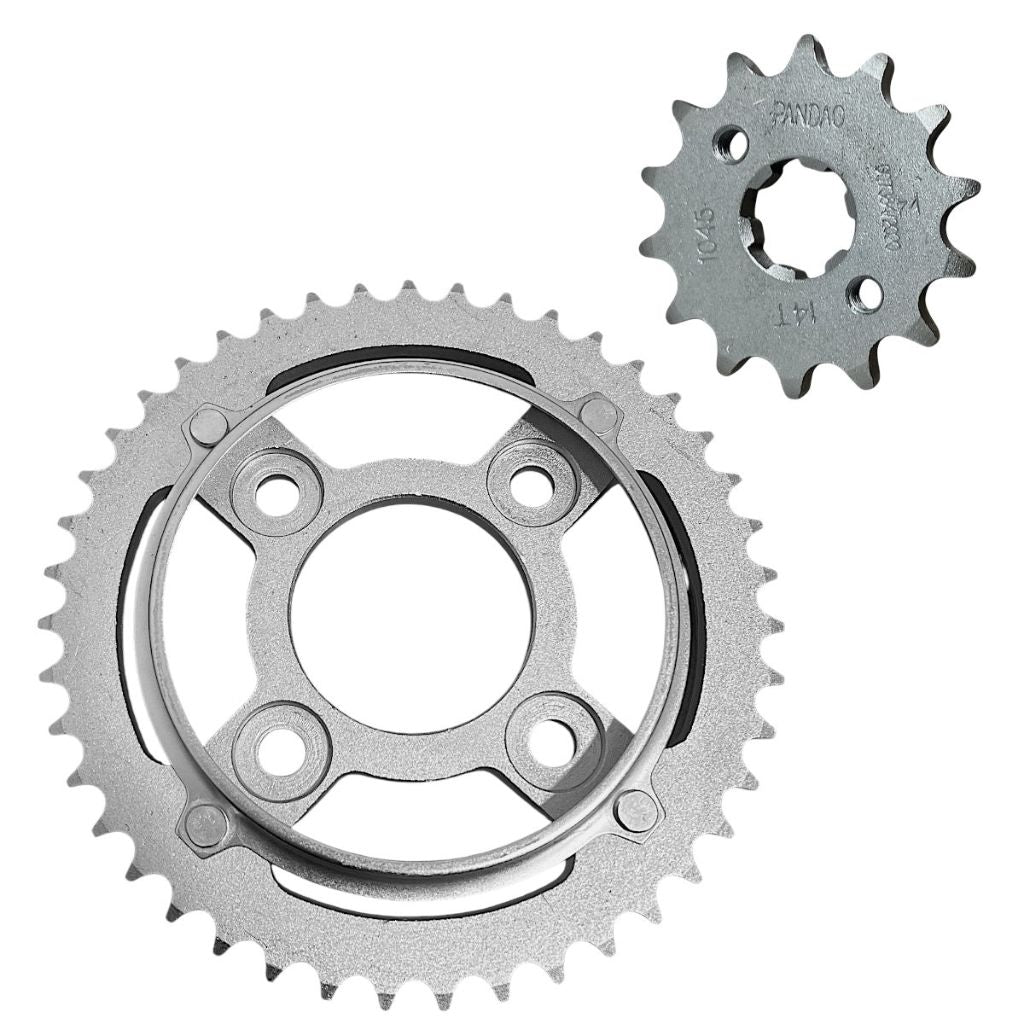 1x Pinhão E Coroa P/Moto Honda Cg 125 Fan 125 Cargo 2009 Até 2018