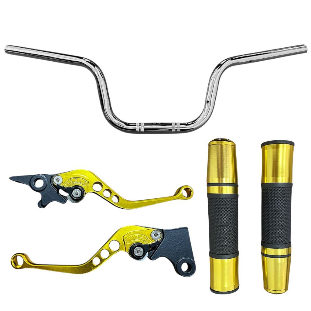 Kit Par Manete + Manopla Júpiter + Guidão Honda Cg 160 Titan Es/Esd Cb 250F Twister