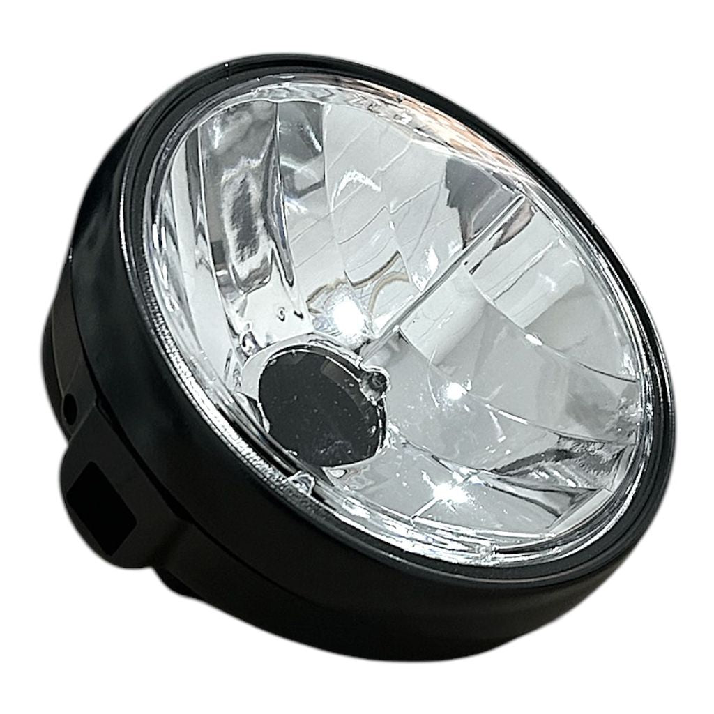 Farol Bloco Optico Yamaha Factor 125 2009 Aro Preto De Aço Mod Original