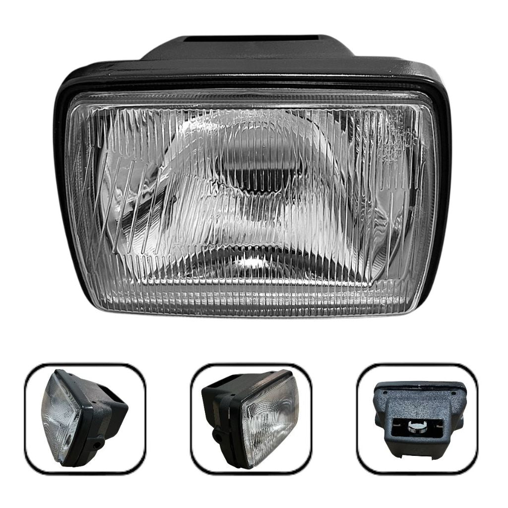 Farol Optico Completo S/Lampada Honda Cg Today Até 1999 Aro Preto De Aço