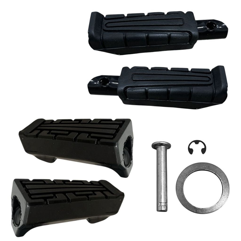 Kit Par Pedaleira + Par Borracha Yamaha Ybr/Xtz 125 2002 2003 Até 2006