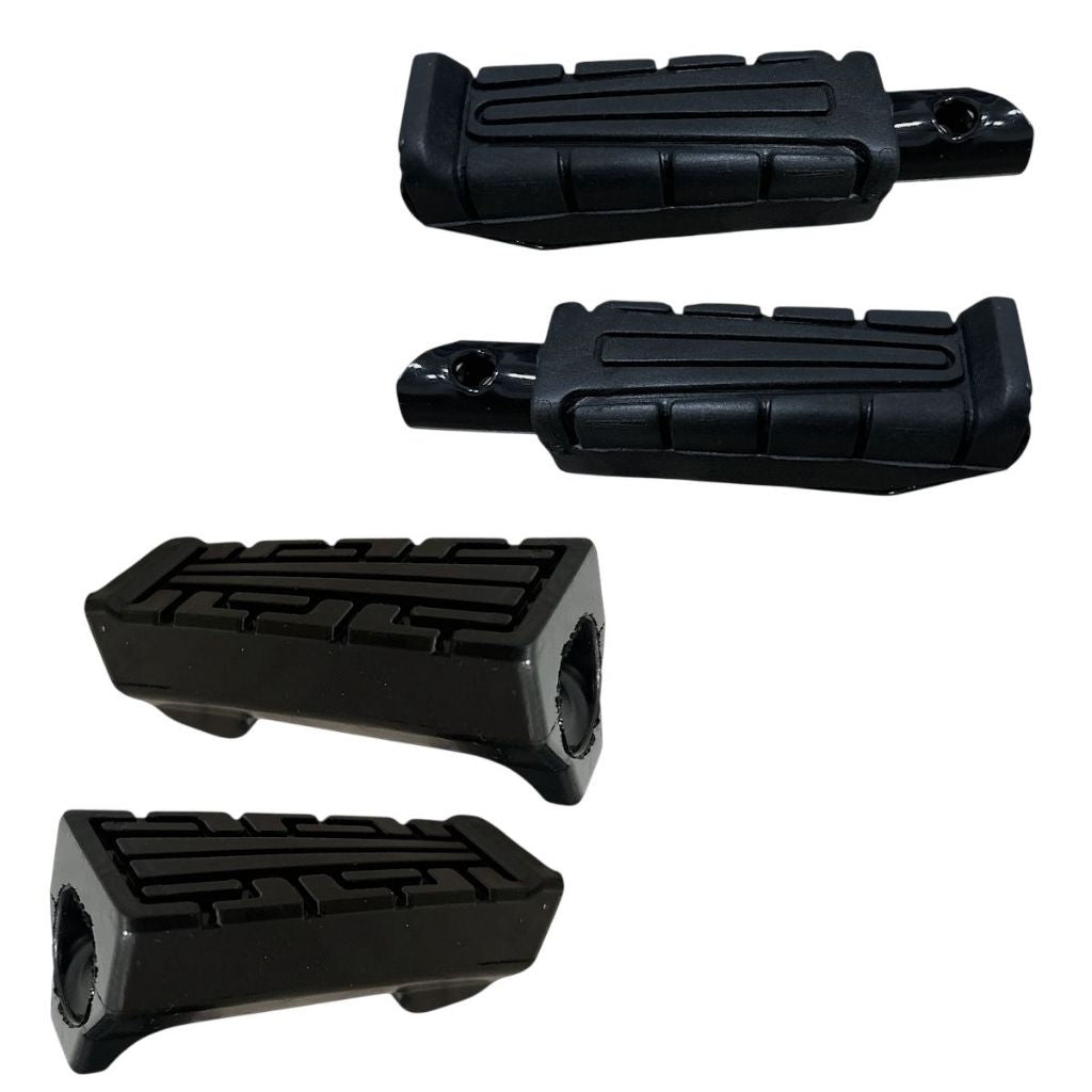 Kit Par Pedaleira + Par Borracha Yamaha Ybr/Xtz 125 2002 2003 Até 2006