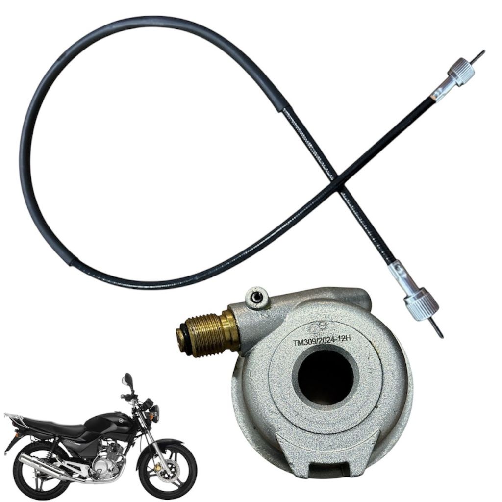 Engrenagem Velocímetro Caracol + Cabo De Velocímetro Ybr 125 Ed 2002 Até 2005