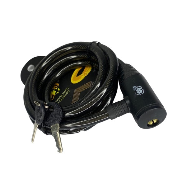 TRAVA PARA M0TO BIKE CADEADO CAPACETE 10MM X 1.200MM COMPRIMENTO