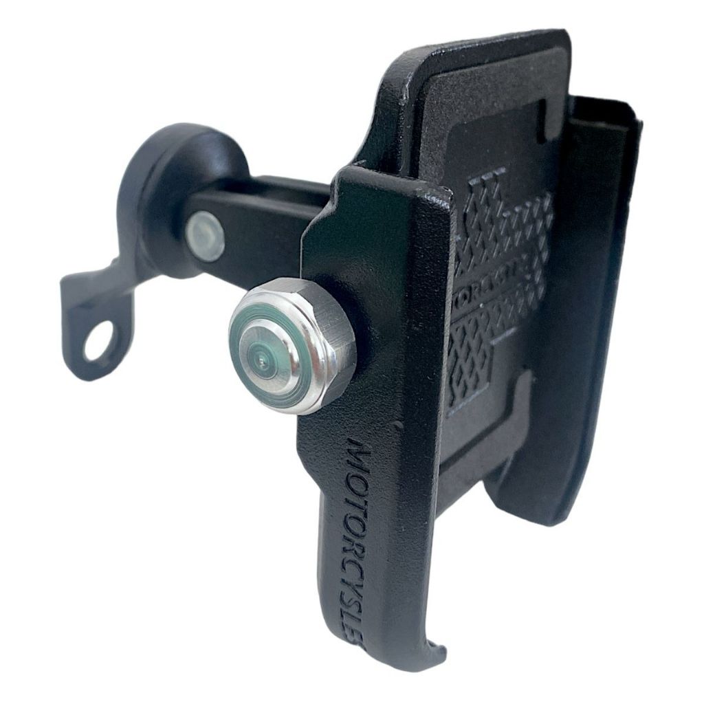 Suporte De Celular Sem Carregador Aluminio (Fixação Retrovisor) Preto