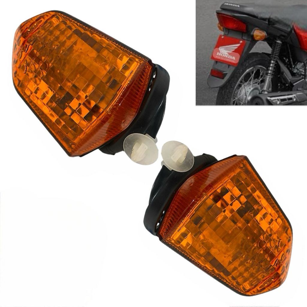 Par Pisca Modelo Original Pop 110i Traseiro 2016 Até 2023 Lente Laranja