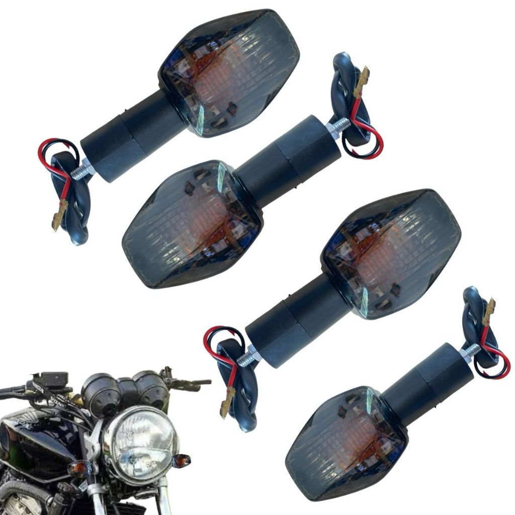 2 Pares Pisca Cb 600F Hornet 2005 Até 2015 Mod Original Fume Dianteiro Traseiro
