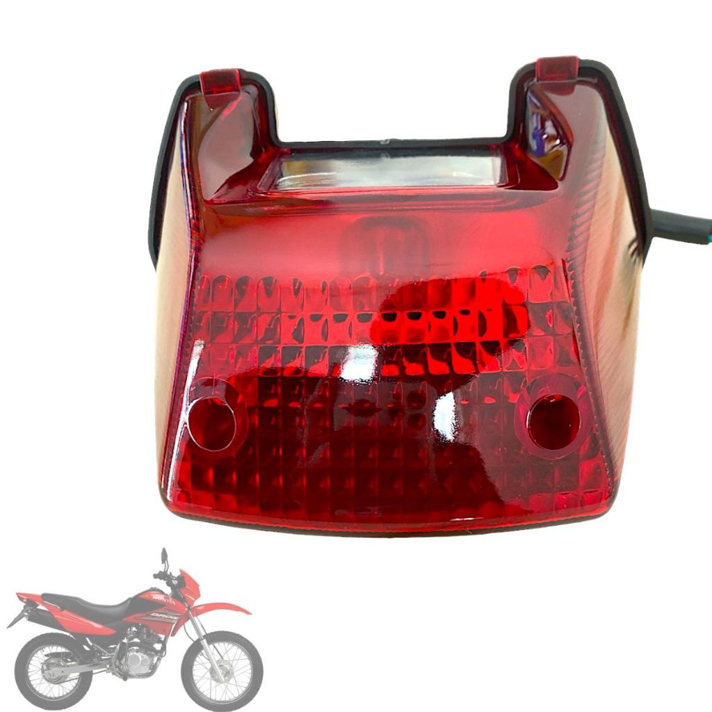 Lanterna Traseira Completa Bros Nxr 125 150 Ks/Es/Esd 2003 Até 2005 Xr 250 Tornado 2001 Até 2008