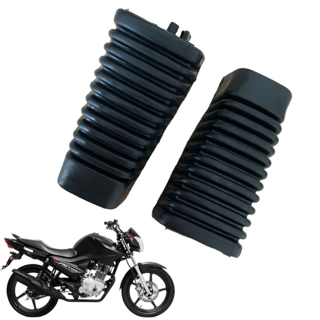 Par Borracha Estribo Pedal Apoio Yamaha Fazer Factor 150 2017 Até 2022