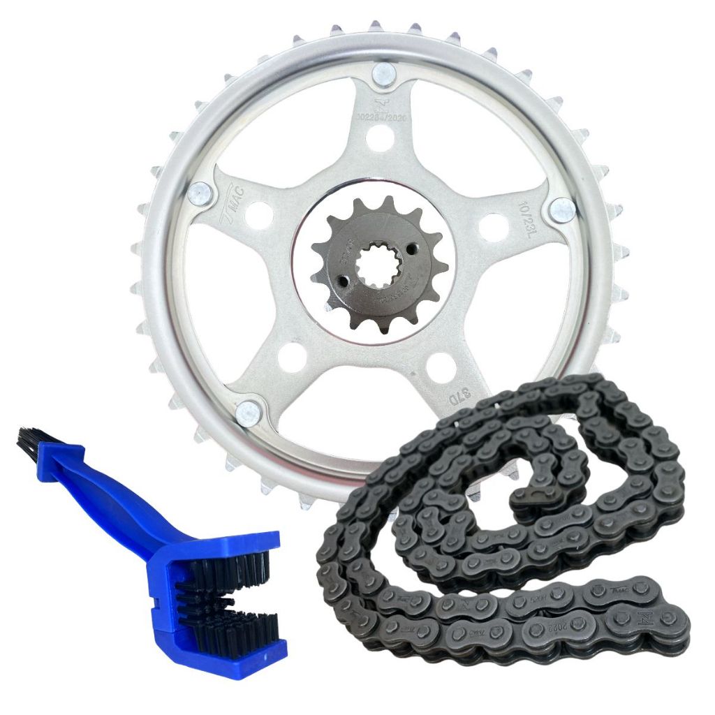 Kit Relação Transmissão Cbx 250 Twister 250 2000 A 2008 + Escova De Limpeza Corrente