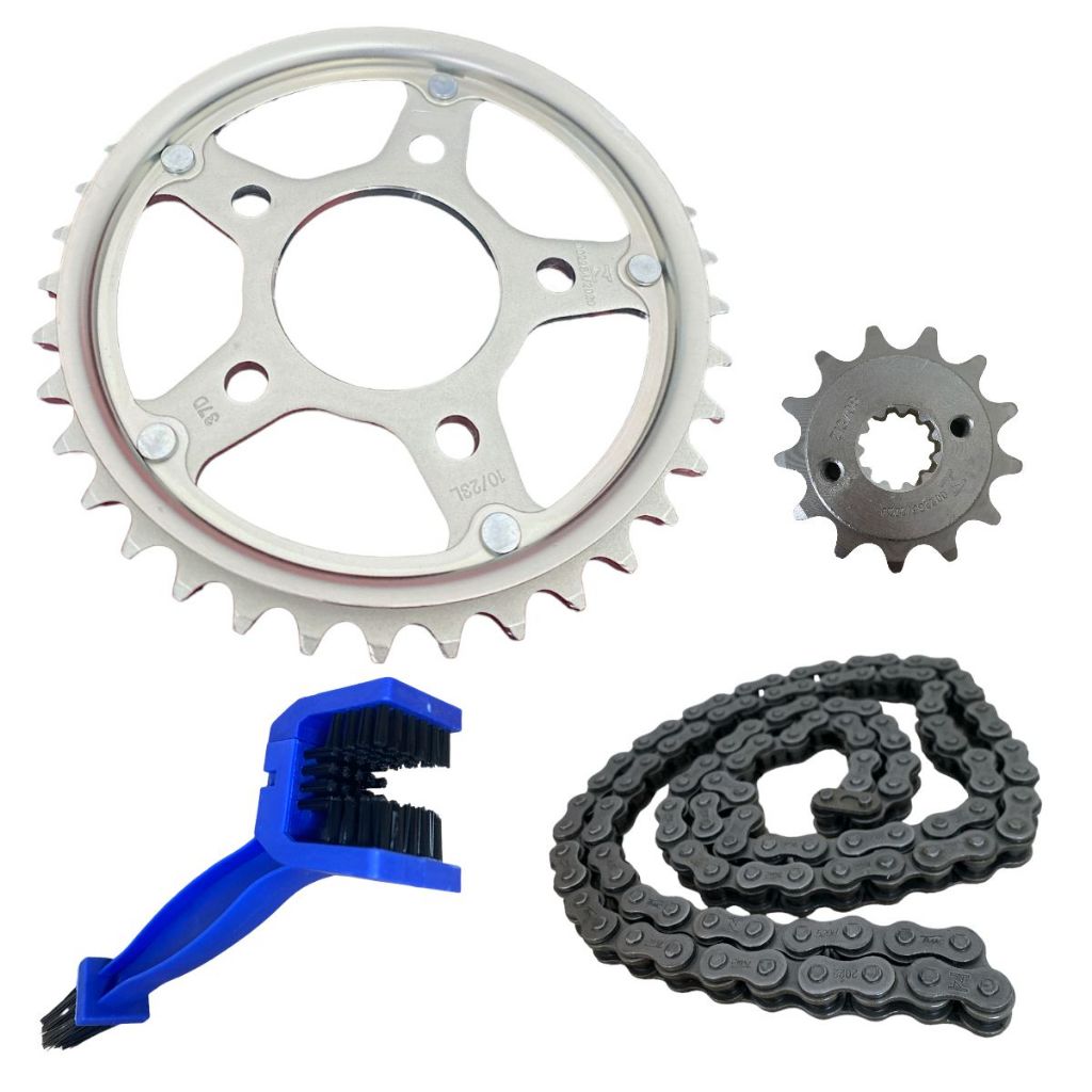 Kit Relação Transmissão Cbx 250 Twister 250 2000 A 2008 + Escova De Limpeza Corrente