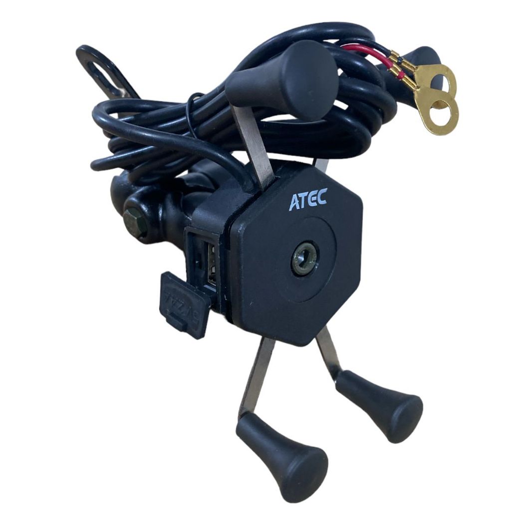 Suporte Celular Moto Carregador Com Usb Fixação Retrovisor Universal