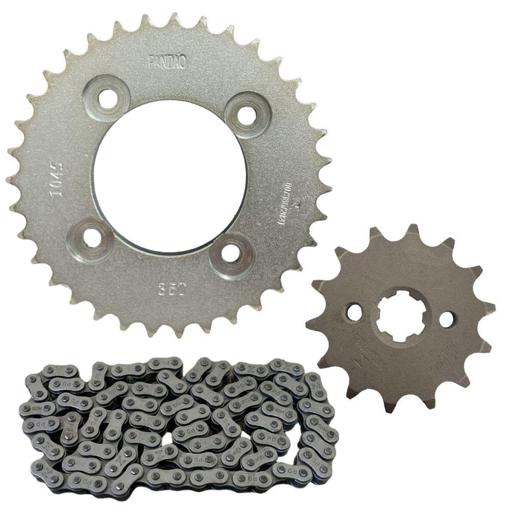 Kit Relação Transmissão Honda pop 100 2007 Até 2012 Aço 1045