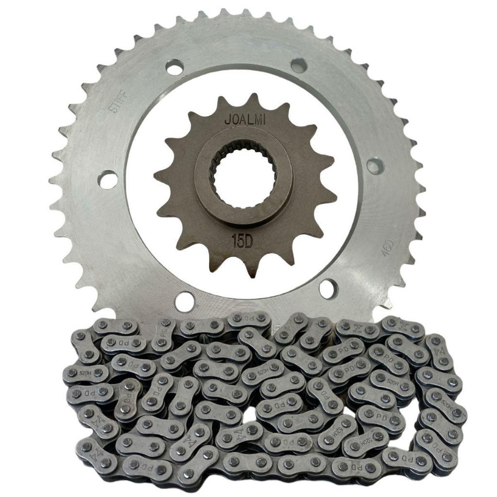 Kit Relação Transmissão Yamaha Xtz 250 Lander 2005 Até 2008 Aço 1045
