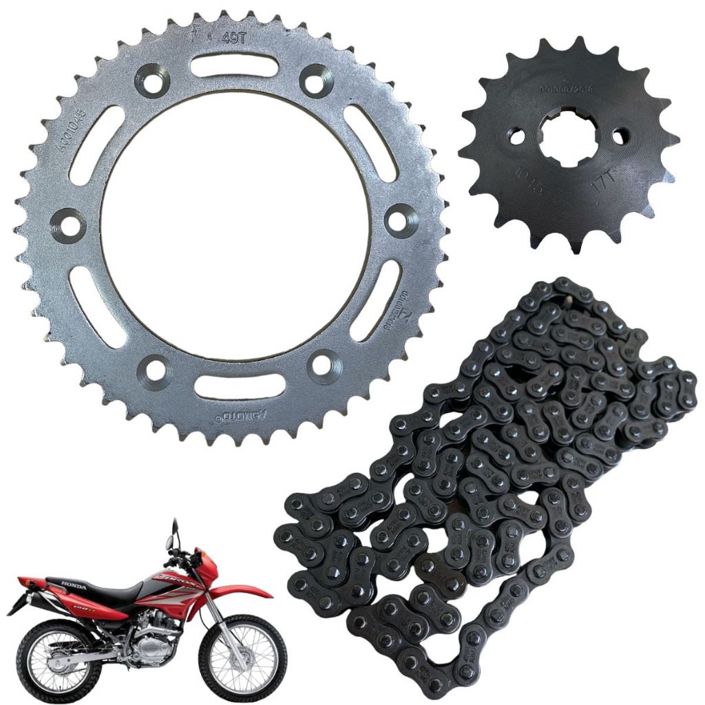 Kit Transmissão Relação Honda Nxr Bros 150 2009 2010 Até 2012