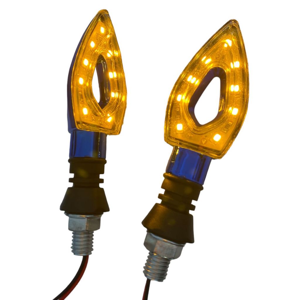 1x Par De Pisca Flexa Vazado Sera De Led Universal Factor Fazer Titan Cb 300