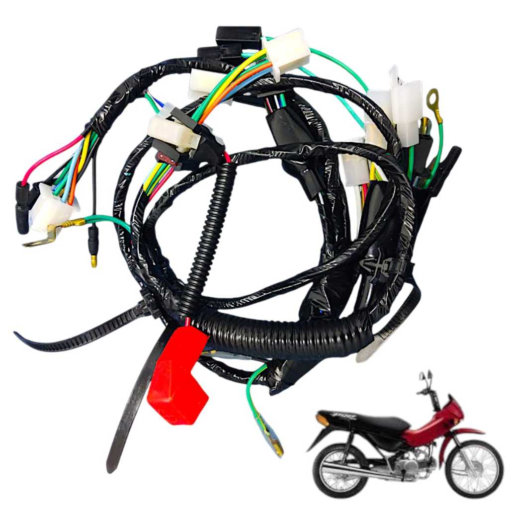 Chicote Principal Completo Honda Pop 100 2007 Até 2008 Mod Original