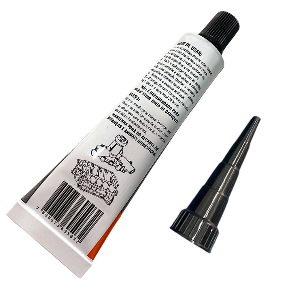 Silicone Neutro Rtv Formador de Junta Liquida Moto Preto 315° 50g