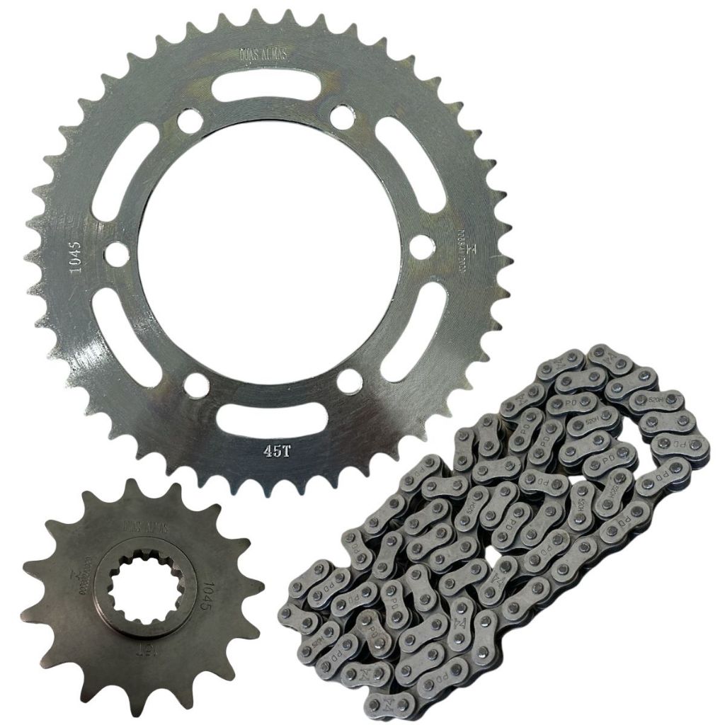 Kit Transmissão Relação Xt 660 2004 2005 2006 2007 Até 2017 Aço 1045