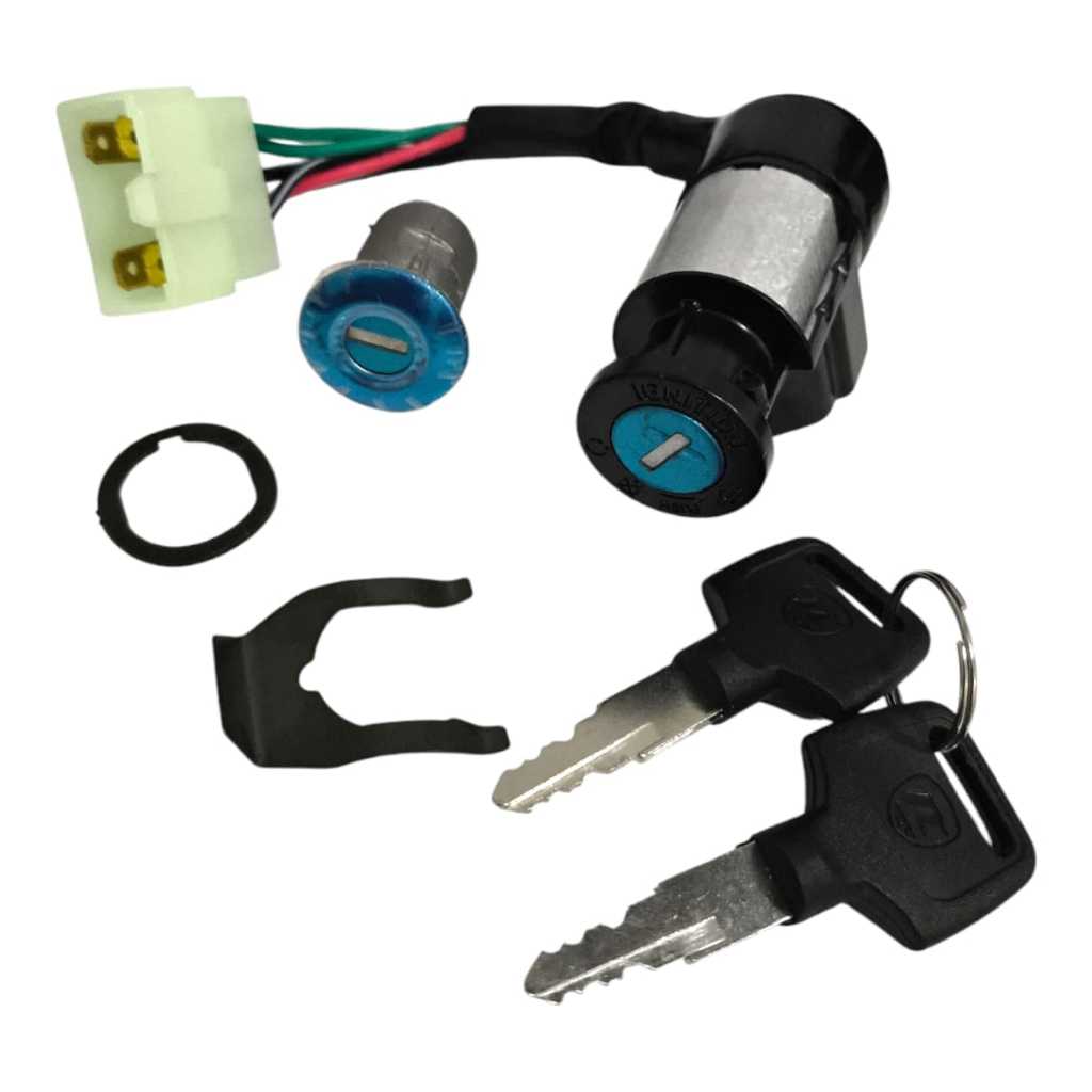 Kit Chave De Ignição Completo Honda C100 Biz 1998 Até 2004 2005 (2 Pcs)