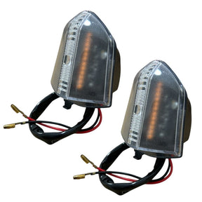 2x Pares Pisca De Led Lente Cristal Honda Pop 110i 2016 Até 2024