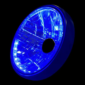 Farol Completo Com Led Azul Titan Ks/Es/Fan 125 2000 Até 2012 Titan 150 Ks/Es/Esd Fan 150 Até 2008