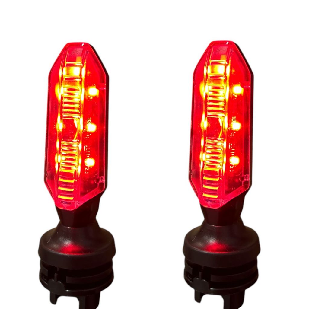 2x Pares Pisca Cb 250F Titan Fan 160 Sequencial Com Led Vermelho